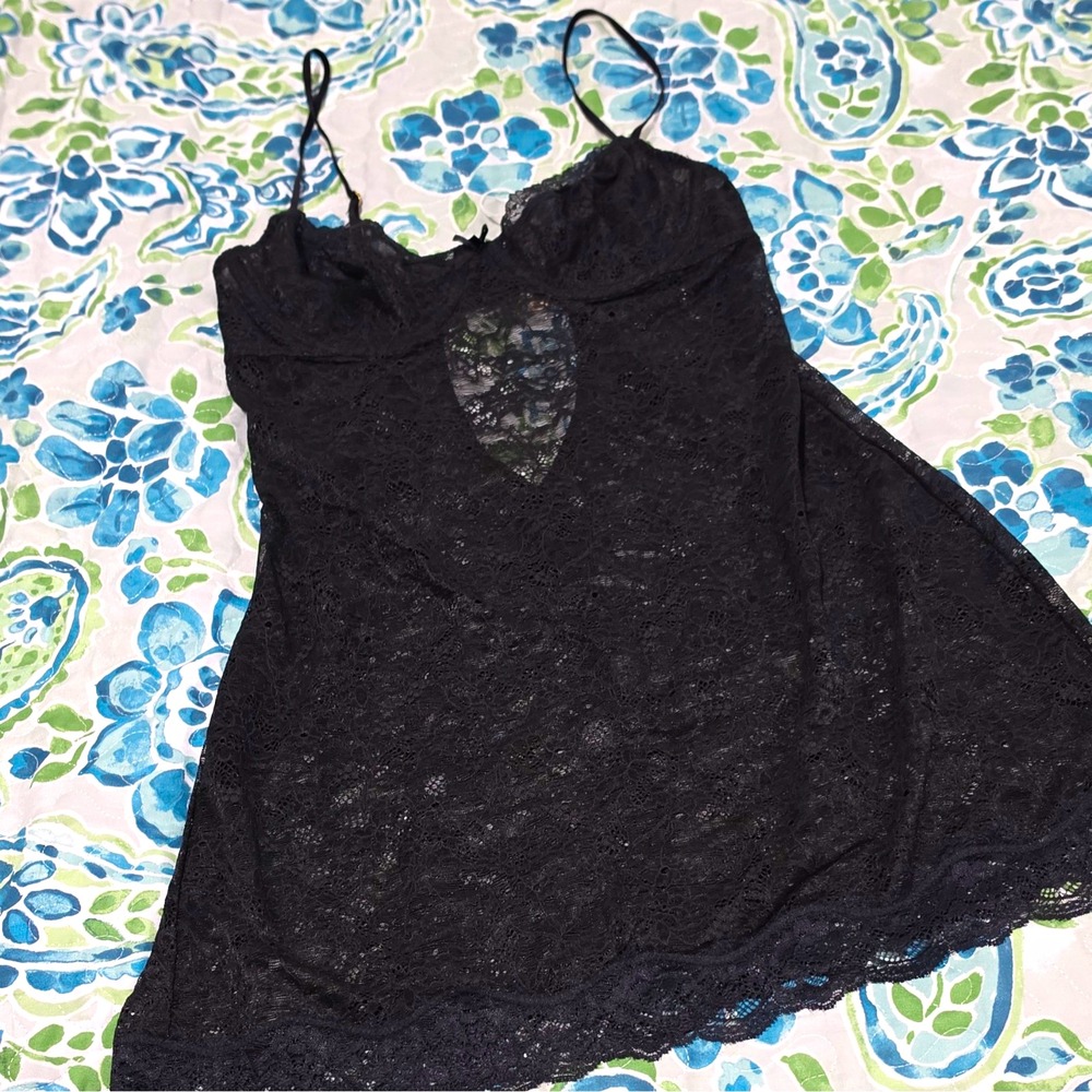 Victoria's Secret Chemise Slip Dress 36B NWT Blk
